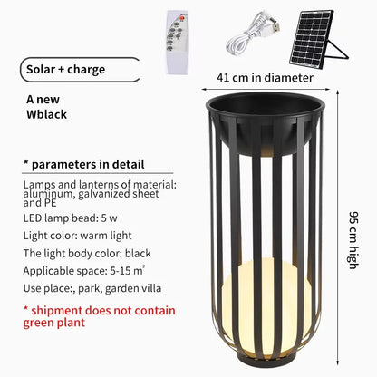 Outdoor Waterproof Lawn Lamps Solar Courtyard Balcony Garden Plant Flowerpot LED lamp