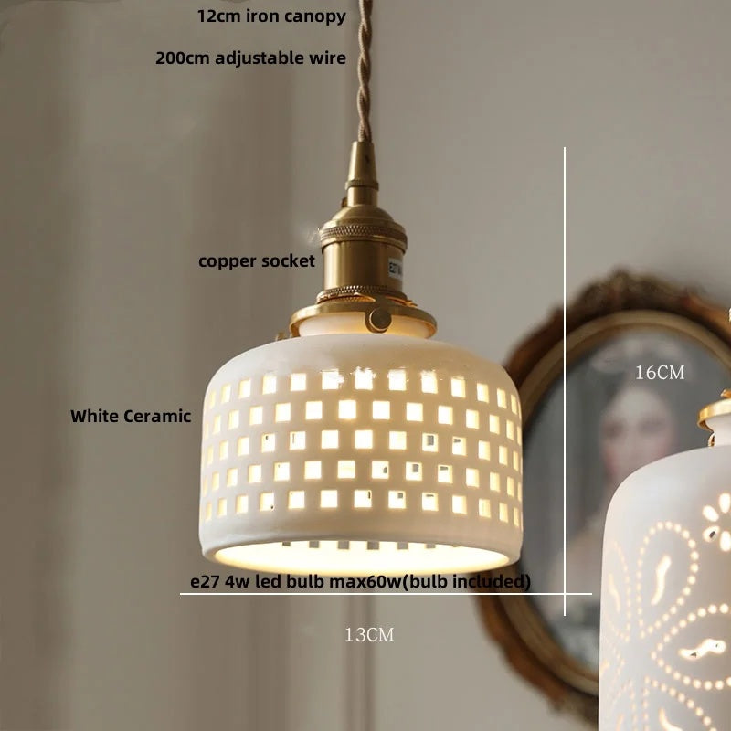 Vintage Ceramic Pendant Lamp