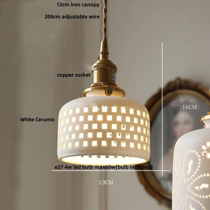Vintage Ceramic Pendant Lamp