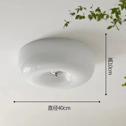 Cream Pudding Ceiling Lamp Bauhaus Glass Light Children's Room Bedroom Ceiling Lamp