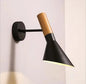 Nordic Minimalist Bedside Wall Lamp Black white Iron Sconce Industrial Retro wall light