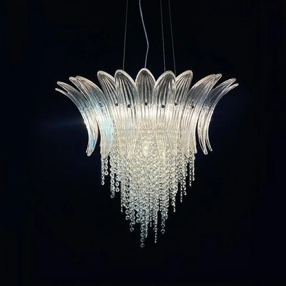 Modern Luxury Crystal Chandelier Hotel Villa Staircase Pendant Lamp