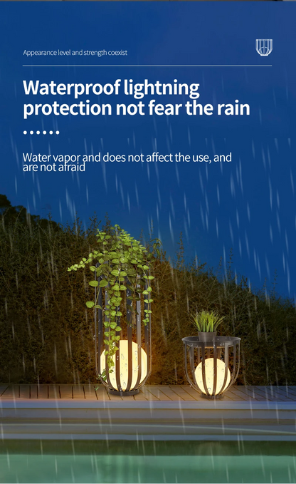 Outdoor Waterproof Lawn Lamps Solar Courtyard Balcony Garden Plant Flowerpot LED lamp