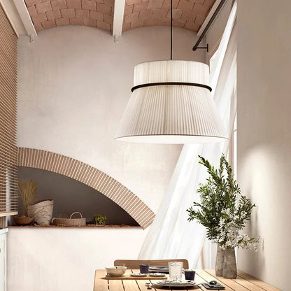 Wabi-sabi Style Pendant Lights Modern Fabric Pendant Lamp Minimalism Cloth Art Chandelier