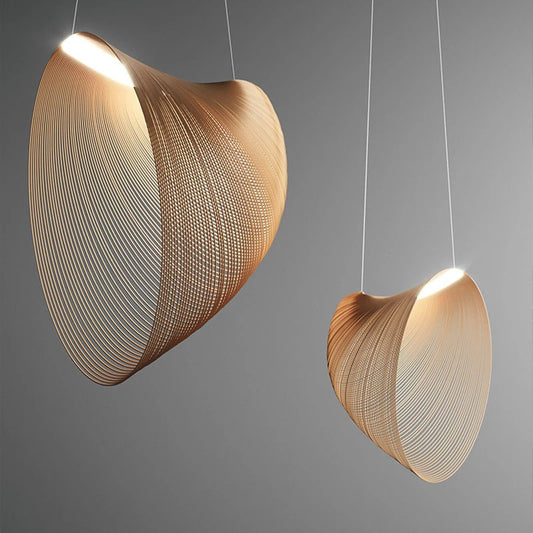 Nordic Modern Wooden Chandelier Minimalist Design Personality Pendant Lights Living Dining Room Coffee Shop Bedroom Decor Lamp