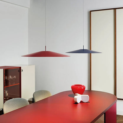 Minimalist black Flying Saucer Pendant lamp led round dining lamp