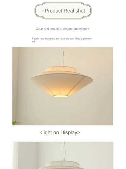 Gull Pendant Light Creative Umbrella Fabric Pendant Lamp