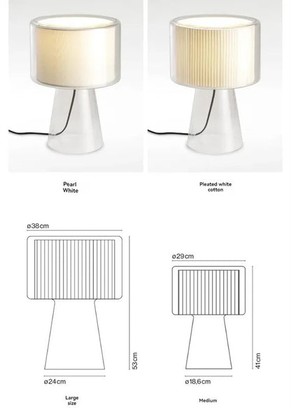 Mercer Glass Led Table Lamp, Postmodern Designer Glass Bedside Table Light, Nordic Bedroom Table Lights For Living Room Sofa