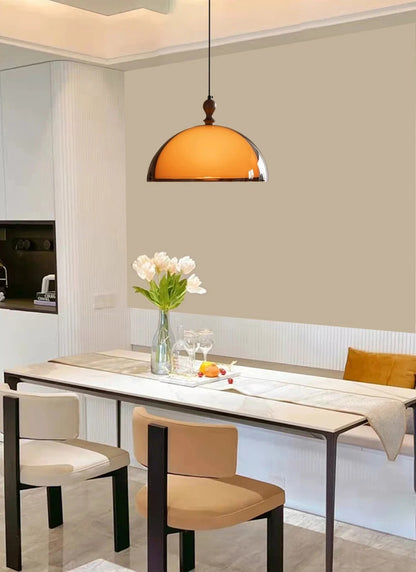 Vintage Brown Pendant Lamp Bauhaus Orange Pendant Light Retro Dining Table Hanging Lamp
