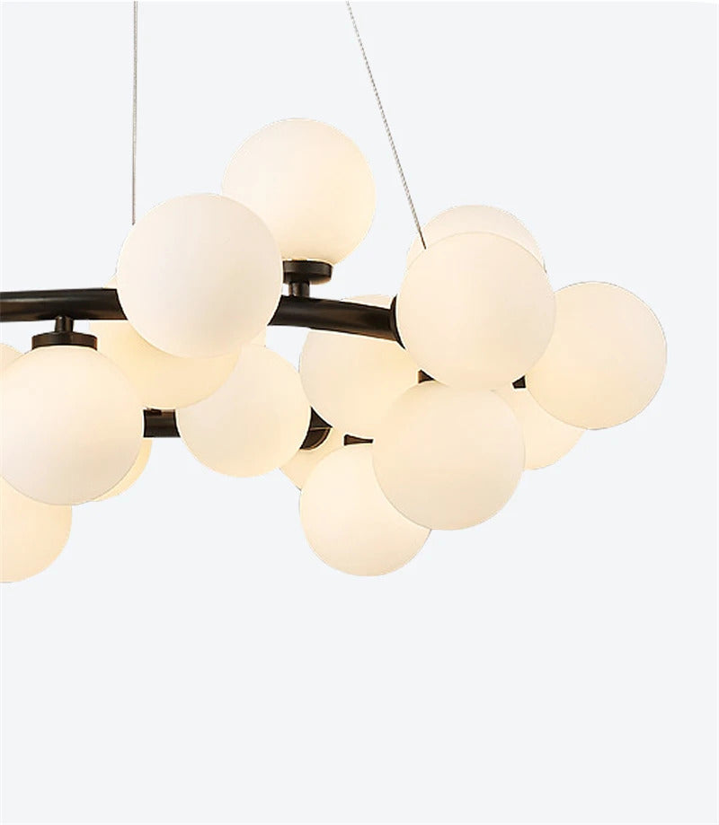 Nordic Round chandelier Glass Ball Chandeliers Living room ring scandinavian lamp fixtures