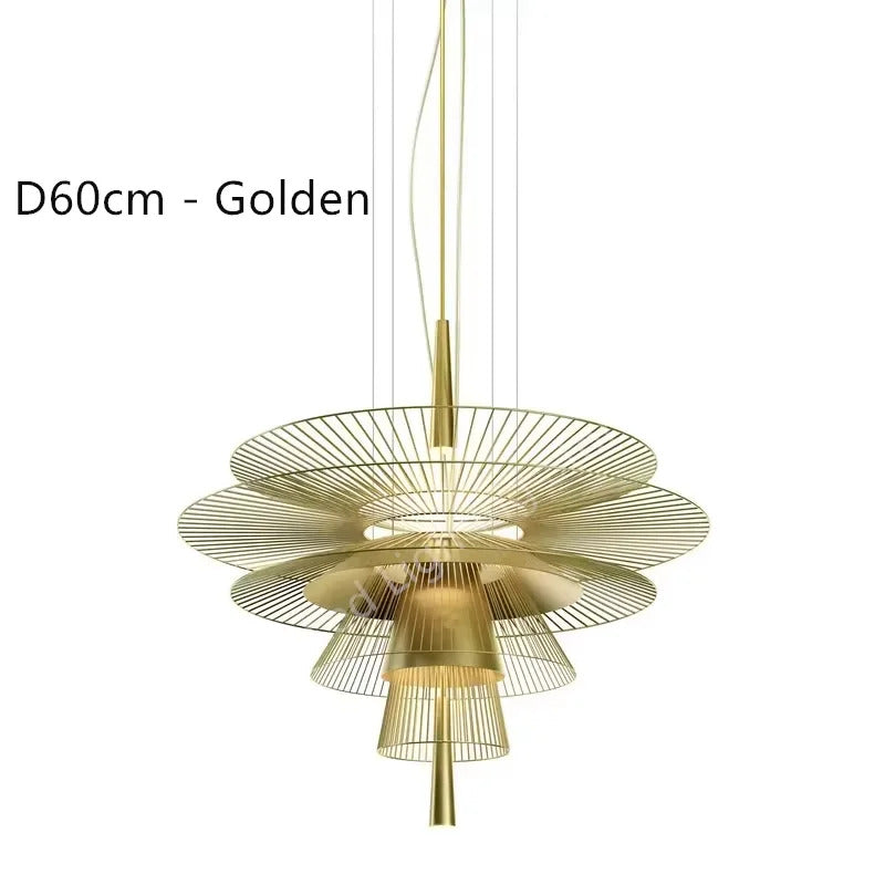 Vintage Gravity Origin Chandelier Luxury Metal lustre suspension black amd gold light for Living Dining Room kitchen island Lamp
