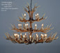 Rustic chandelier industrial wind lamps restaurant Internet cafe decoration antler lamp