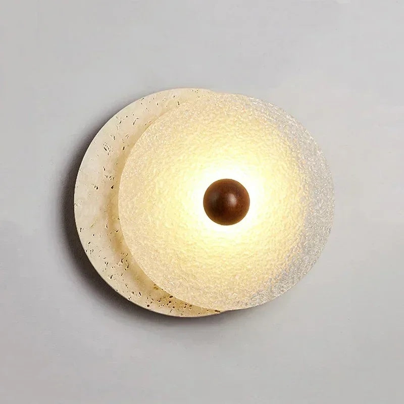 Lunara Textured Disc Wall Light