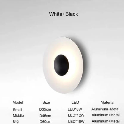 Modern grain LED Wall lamp Nordic round staircase Aisle Corridor Background Sconce light