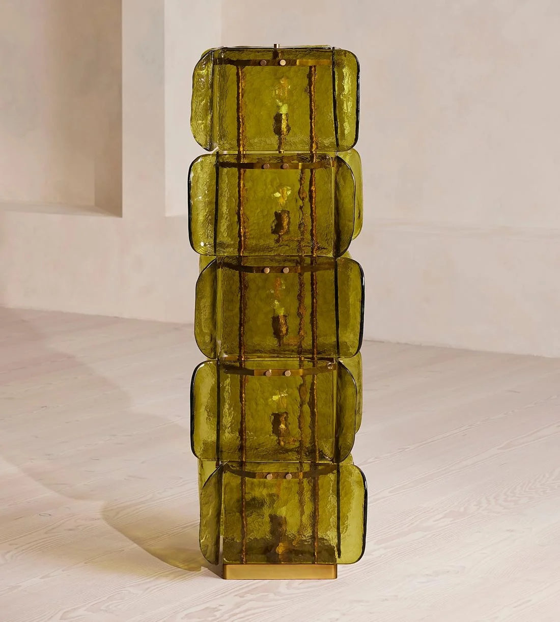 Lush Glass Tower Floor Lamp
