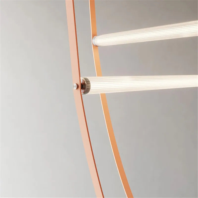 Duplex Leather Chandelier Restaurant staircase chandelier