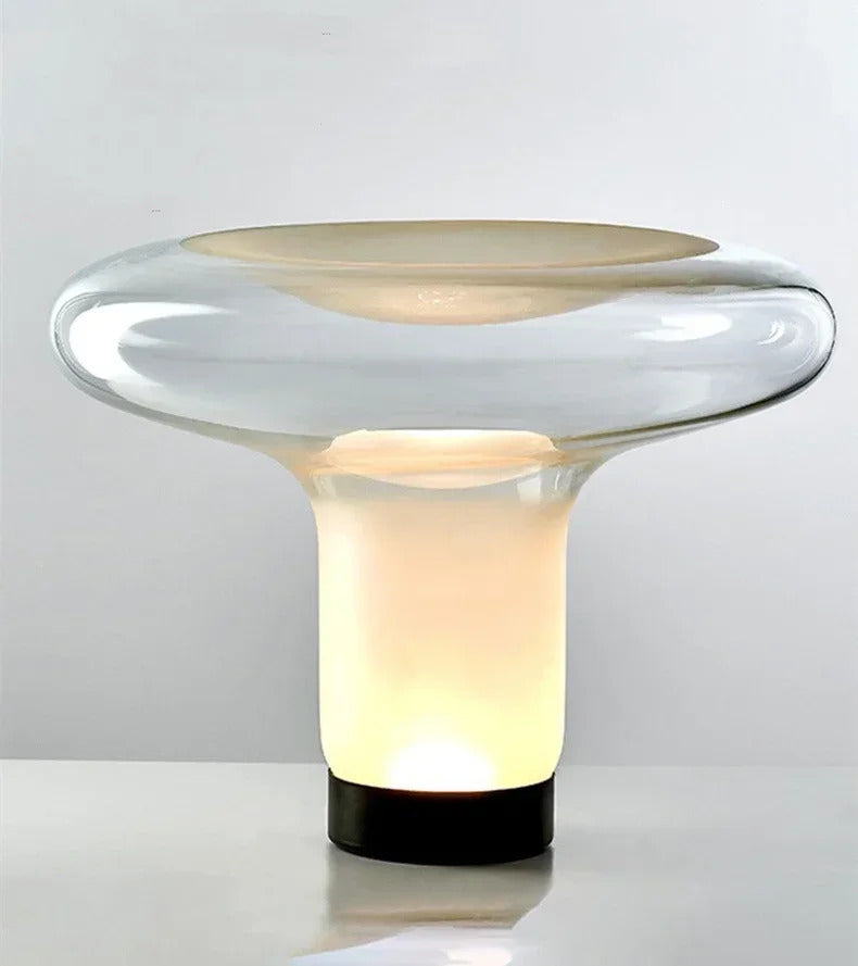 Light luxury designer glass desk lamp simple creative living room study bedroom warm bedside lamp LED art technology floor lamp