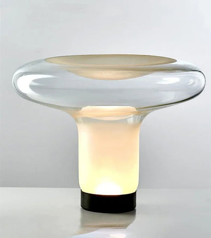 Light luxury designer glass desk lamp simple creative living room study bedroom warm bedside lamp LED art technology floor lamp