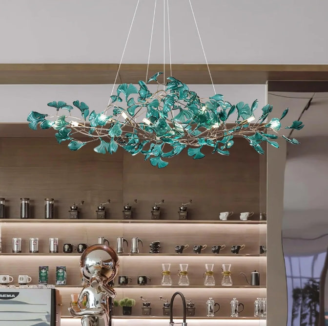 Acrylic Ginkgo Leaf Chandelier