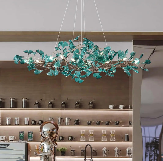 Acrylic Ginkgo Leaf Chandelier