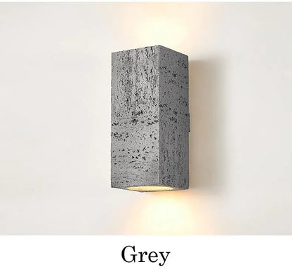 Nordic cave stone wall lamp Square outdoor Wall Lamp Cement Sconce Light LED