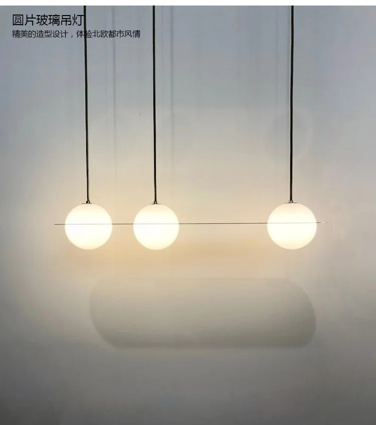 Laurent Collection Nordic glass ball pendant light art led geometric lamp