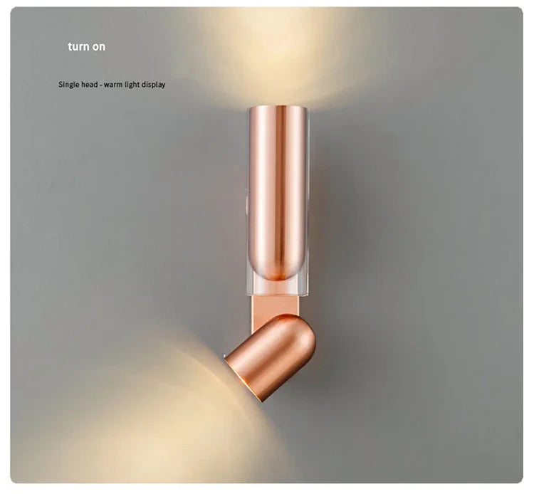 Bauhaus Italian wall lamp Modern minimalist Adjustable angle bedside night light