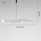 Nordic Iron geometric Line Pendant lamp Black Gold Iron U Line Chandelier