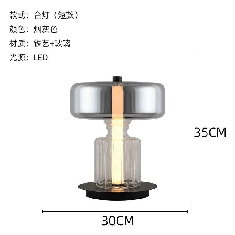Living room designer desk lamp Nordic minimalist personality creative glass internet celebrity art bedside bedroom desk lamp
