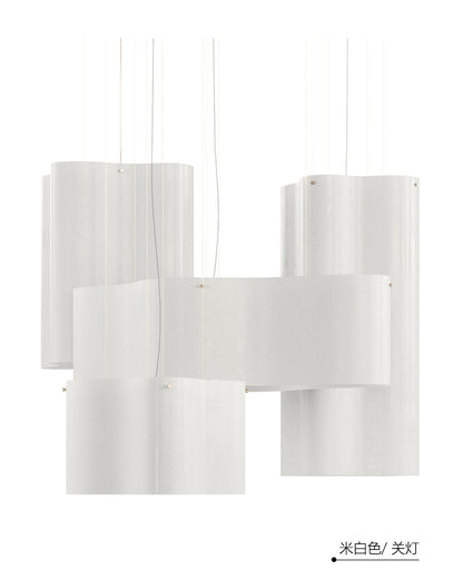 Nuvola Cloud Pendant Lamp Creative LED Fabric Hanging Chandelier