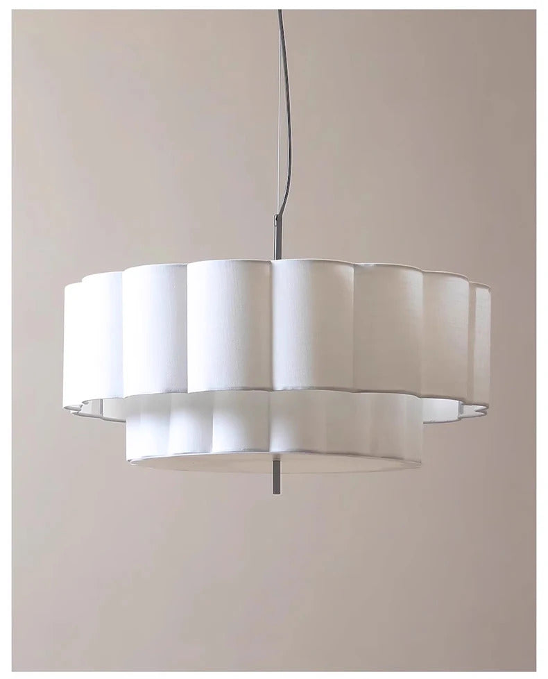 Nordic Minimalist Wabi Sabi Fabric Ceiling Chandelier Living Dining Room Bedroom Pendant Lights