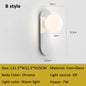 Modern Bauhaus silver small wall lamp Nordic simple bedroom bedside wall light