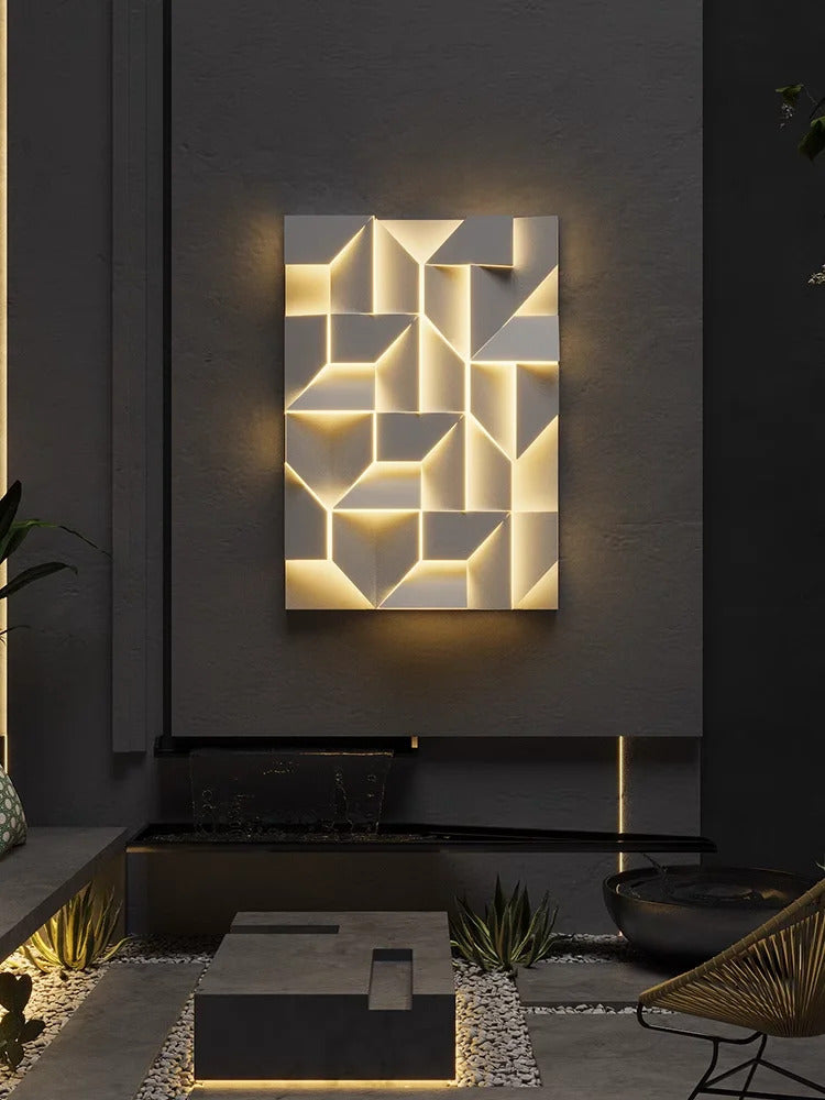 Outdoor Waterproof wall lamp Creativity 3D Model Led Sconce lights Square Wall lighting