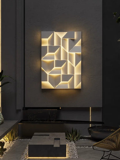 Outdoor Waterproof wall lamp Creativity 3D Model Led Sconce lights Square Wall lighting