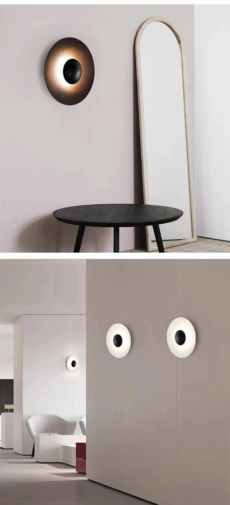 Modern grain LED Wall lamp Nordic round staircase Aisle Corridor Background Sconce light