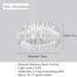 Accordéon Suspension pendant light LED pleated acrylic chandelier