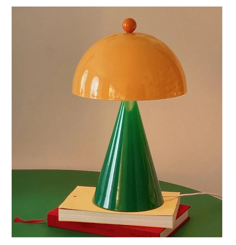 Memphis Mushroom Iron Art LED Table Lamps with Touch Switch USB Charging Desk Lights Living Room Bedroom Office Restaurant Study