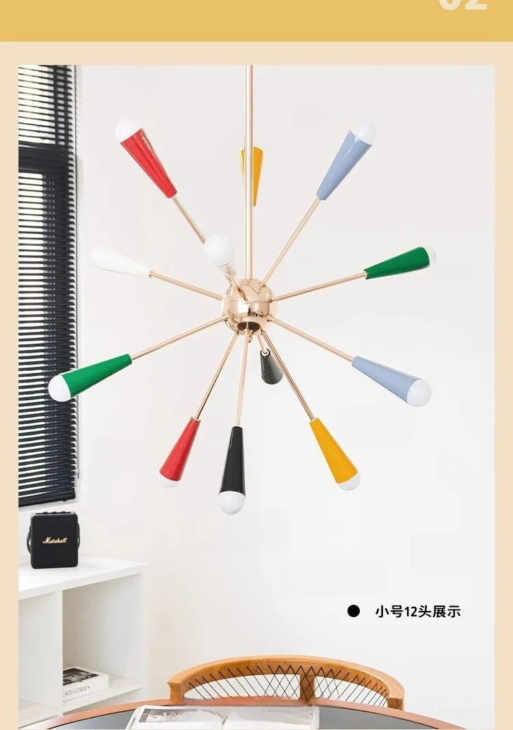 Medieval and Postmodern Memphis Restaurant Chandelier Creative Macaron Bedroom Lighting