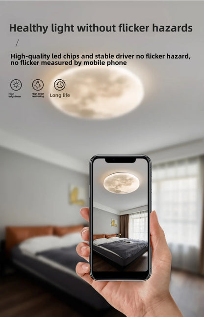 Lunar LED Ceiling Light Minimalist Bedroom Kitchen Balcony Decor Lighting Fixture