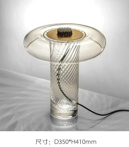 Nordic  personalized twisted glass desk lamp modern LED decorative lamp study bedroom bedside designer Table lamp