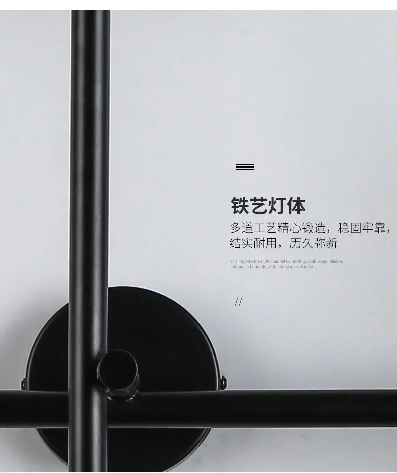 Nordic line Art Wall Lamp Modern Minimalist Creative Cross Shaped Sconce light