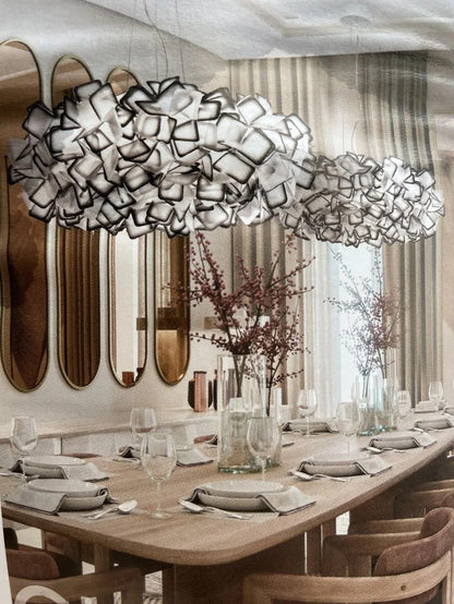 Italian Art Flower Petal Style Pendant light Nordic Clouds Led Chandelier