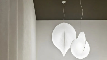Overlap Suspension Lamp Nordic lamp minimalist creative silk white pendant light