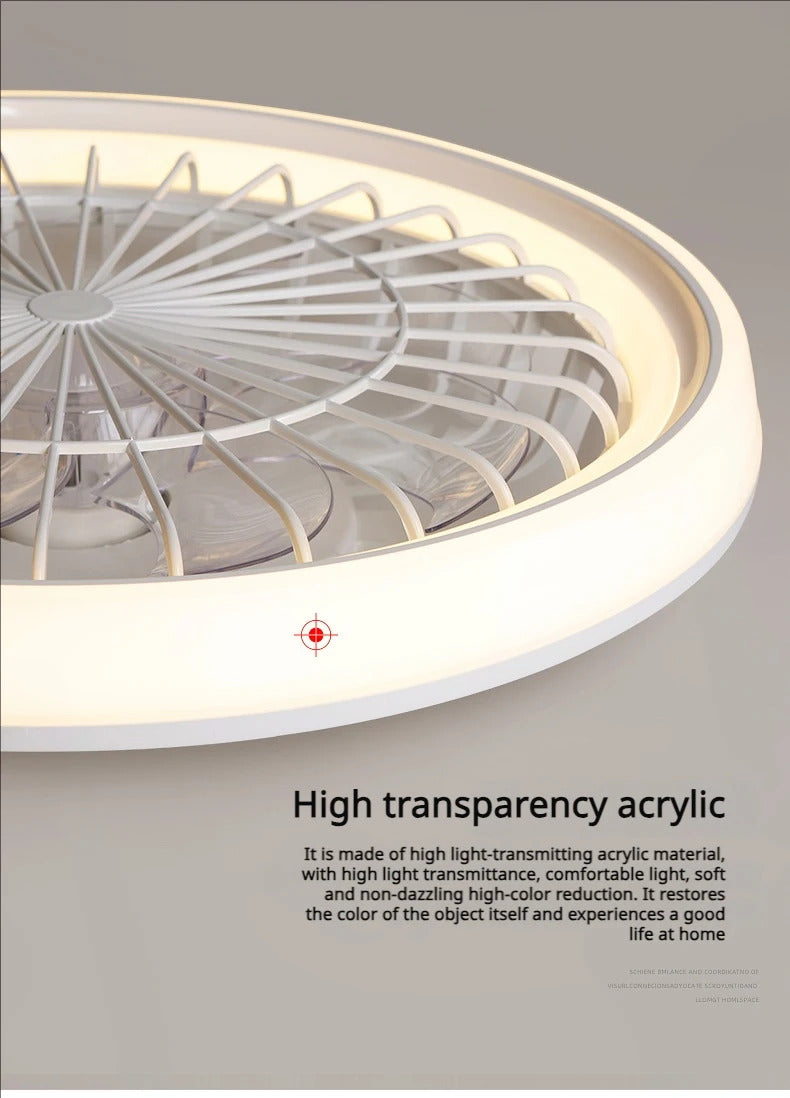 Minimalist Ceiling Fan Light Restaurant Full Spectrum Eye Protection Lamp