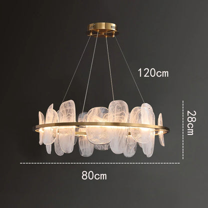Modern Luxury crystals Ring Chandelier Italian designer glass golden pendant light