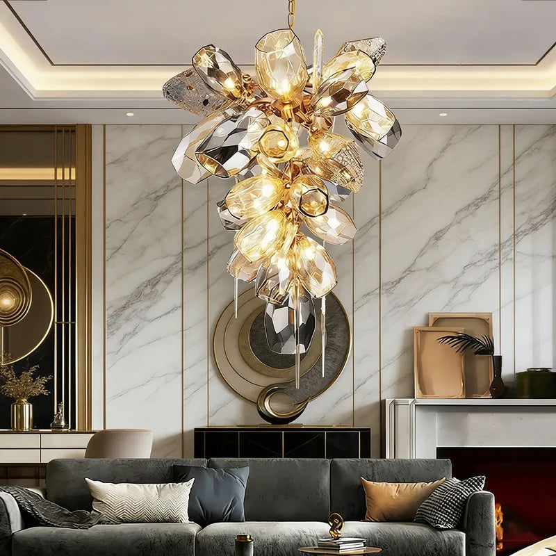 Modern Art Glass Crystal Chandelier
