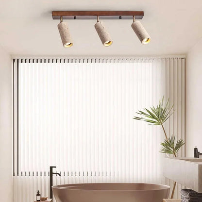 Yellow Travertine Ceiling Lamp for Bedroom Home Decor Lighting Fixtures