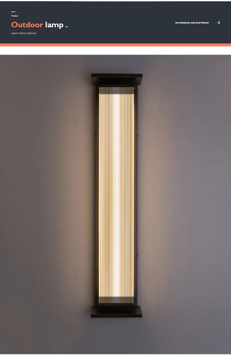 Modern outdoor wall light Waterproof IP65 Solar energy LED wall lamp Entrance sconce