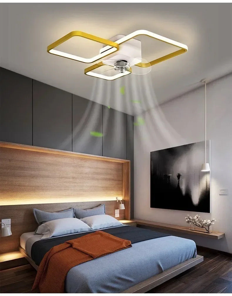 Nordic Ceiling Fan Lamp Home Living Room Modern Minimalist Restaurant Ceiling Lamp