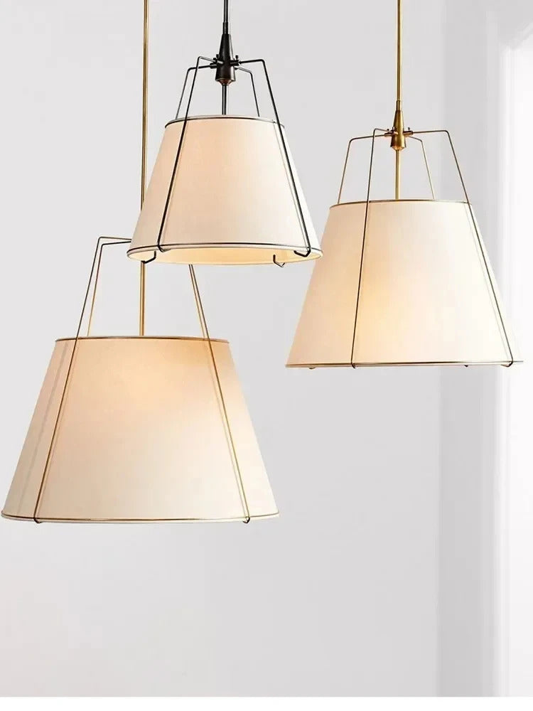 Nordic Cloth Pendant light Wabi-Sabi Dining Table Kitchen Island Pendant lamp